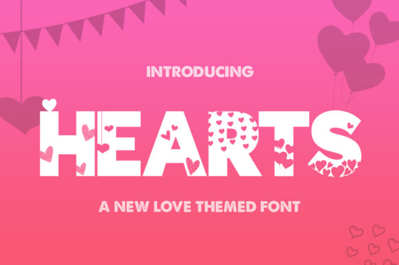 Hearts Font for Romantic Branding and Design