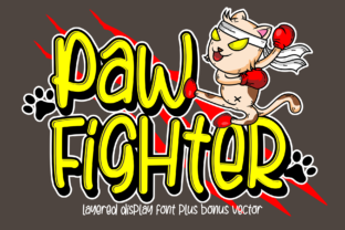 Paw Fighter: A Handwritten Display Font for Creative Makers